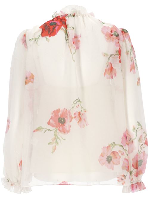 Lightburst Billow Blouse Zimmermann | 1135TSS246CREAM/RED FLORAL